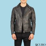 Armand Distressed Brown Leather Biker Jacket