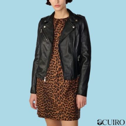Madeline Asymmetrical Black Leather Jacket