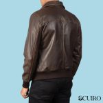 Men’s Aaron Brown Leather Bomber Jacket