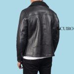 Men’s Alberto Shearling Black Leather Jacket