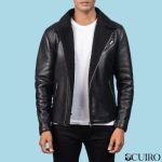 Men’s Alberto Shearling Black Leather Jacket