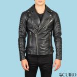 Men’s Armand Black Leather Biker Jacket