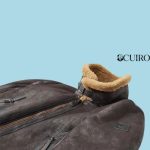 Men’s Aviator Shearling Wilder Jacket Black Sandstone