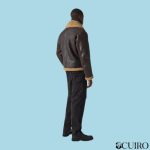 Men’s Aviator Shearling Wilder Jacket Black Sandstone