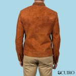 Men’s Blain Brown Suede Bomber Jacket