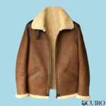 Men's Brown B3 Shearling Aviator Leather Jacket