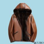 Men's Brown Distressed B3 Shearling Leather Jacket