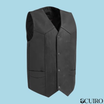 Men’s Carbine Western Style Leather Motorcycle Vest