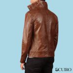 Men’s Columbus Brown Leather Bomber Jacket