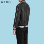 Men’s Cooper Black Leather Varsity Jacket