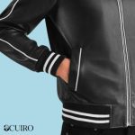 Men’s Cooper Black Leather Varsity Jacket