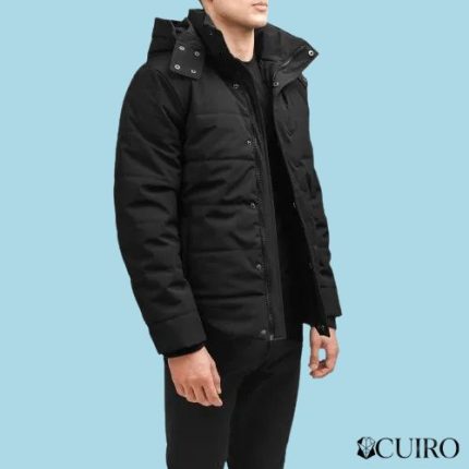 Men’s Exton Black Hooded Down Puffer Jacket