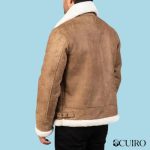 Men’s Francis B-3 Distressed Brown Leather Bomber Jacket