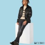 Men’s Joshua Sherpa lined Black Shearling Jacket With Removable Hood