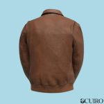 Men’s Leather Jacket Brown Moto Bomber