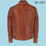 Men’s Luxury Leather Biker Jacket Veggie Tan Andriy
