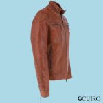 Men’s Luxury Leather Biker Jacket Veggie Tan Andriy