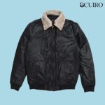 Men’s Maverick Leather Black Bomber Jacket