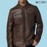 Men’s Nathan Genuine Leather Shirt Style Moto Jacket