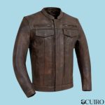 Men’s Raider Motorcycle Brown Leather Jacket
