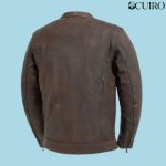 Men’s Raider Motorcycle Brown Leather Jacket