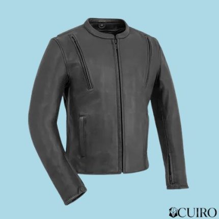 Men’s Revolt Motorcycle Black Leather Jacket