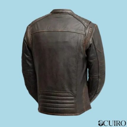 Men’s Rider Club Leather Brown Motorcycle Jacket