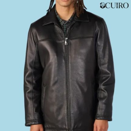 Men’s Rowan Zipper Leather Jacket With Thinsulate Lining