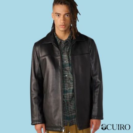 Men’s Rowan Zipper Leather Jacket With Thinsulate Lining
