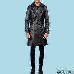 Men’s Royson Black Leather Duster Coat