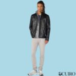 Men’s Sean Vintage Black Leather Jacket - Image 2