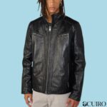 Men’s Sean Vintage Black Leather Jacket - Image 4