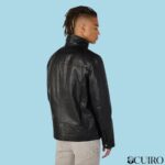 Men’s Sean Vintage Black Leather Jacket - Image 3