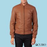 Men’s Shane Brown Leather Bomber Jacket