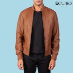 Men’s Shane Brown Leather Bomber Jacket