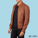 Men’s Shane Brown Leather Bomber Jacket