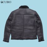 Men’s Shearling Leather Black Bomber Jacket