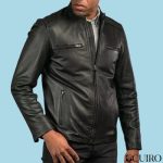 Men’s Thompson Black Leather Moto Jacket