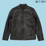 Men’s Thompson Black Leather Moto Jacket