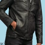Men’s Thompson Black Leather Moto Jacket