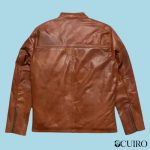 Men’s Thompson Whiskey Brown Leather Moto Jacket