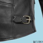Men’s Turbine Motorcycle Perforated Black Leather Jacket