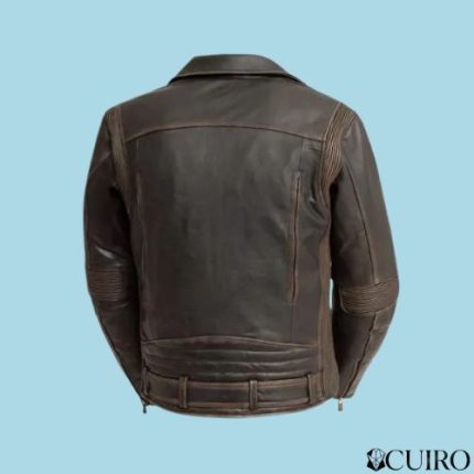 Men’s Wrath Motorcycle Brown Leather Jacket
