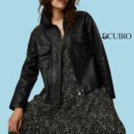 Women's Collared Biker Leather Jacket - Image 3
