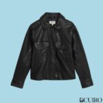 Women's Collared Biker Leather Jacket