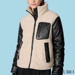 Women’s Faux Black Leather Sherpa Jacket