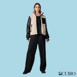 Women’s Faux Black Leather Sherpa Jacket