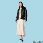 Women’s Katrina Leather Packable Black Puffer Jacket
