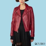 Women’s Madeline Asymmetrical Red Leather Jacket