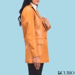 Women’s Marilyn Tan Brown Leather Blazer